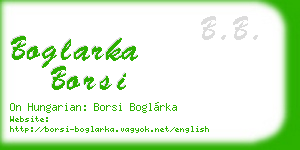 boglarka borsi business card